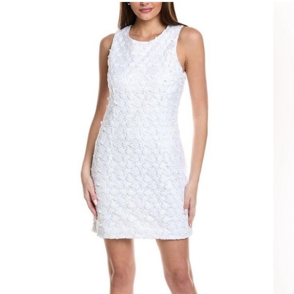 Lilly Pulitzer White Floral Lace Dress with butterflies pattern